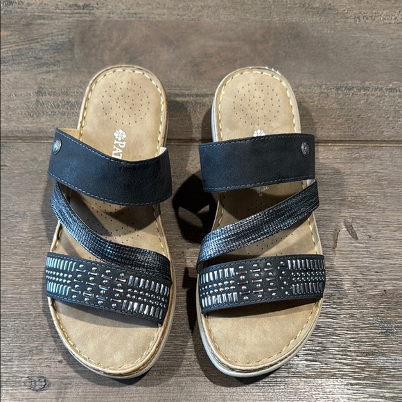 Patrizia by Spring Step Women’s Bea Black Sandals Size 37‎ (US Size 6.5/7) - Picture 1 of 7